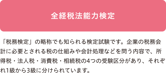 全経税法能力検定